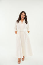 Load image into Gallery viewer, The Margot White minimalistic maxi dress