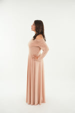 Load image into Gallery viewer, The Serena off shoulder Jersey dress