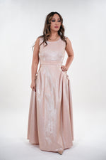 ഗാലറി വ്യൂവറിലേക്ക് ചിത്രം ലോഡ് ചെയ്യുക, Fiona corporate victorian sleeveless maxi dress with adjustable belt