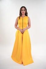 ഗാലറി വ്യൂവറിലേക്ക് ചിത്രം ലോഡ് ചെയ്യുക, Agnes metallic zippered half sleeves maxi dress