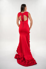 ഗാലറി വ്യൂവറിലേക്ക് ചിത്രം ലോഡ് ചെയ്യുക, Juliette ruffled long tiered sleeveless Maxi dress