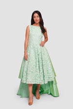 Load image into Gallery viewer, Maha Mint Green Taffeta Sleeveless Dress