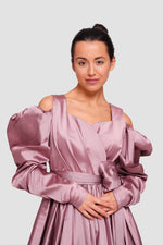 Load image into Gallery viewer, Kali Muted Mauve Taffeta