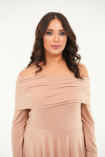 Load image into Gallery viewer, The Serena off shoulder Jersey dress