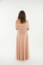 Load image into Gallery viewer, The Serena off shoulder Jersey dress