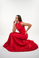 ഗാലറി വ്യൂവറിലേക്ക് ചിത്രം ലോഡ് ചെയ്യുക, Juliette ruffled long tiered sleeveless Maxi dress