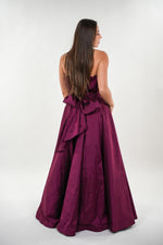 ഗാലറി വ്യൂവറിലേക്ക് ചിത്രം ലോഡ് ചെയ്യുക, Rebecca tafetta box pleated strapless maxi dress