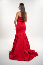 ഗാലറി വ്യൂവറിലേക്ക് ചിത്രം ലോഡ് ചെയ്യുക, Cynthia dramatic flared strapless mermaid maxi dress