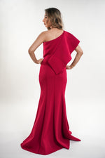 ഗാലറി വ്യൂവറിലേക്ക് ചിത്രം ലോഡ് ചെയ്യുക, Natalia ruffled asymmetrical one- shoulder maxi dress