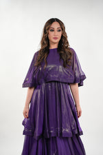 ഗാലറി വ്യൂവറിലേക്ക് ചിത്രം ലോഡ് ചെയ്യുക, Lydia metallic silk two layered oversized maxi dress