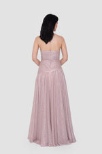 Load image into Gallery viewer, Alethea Metallic Sleeveless Corset Maxi Dress