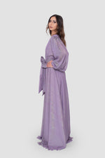 ഗാലറി വ്യൂവറിലേക്ക് ചിത്രം ലോഡ് ചെയ്യുക, Lyra Shimmering Lavender Gown With Long Sleeves