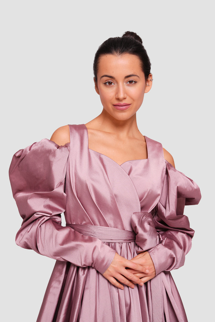 Kali Muted Mauve Taffeta