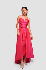 Load image into Gallery viewer, Tala Crimson Red Corset Maxi Dress