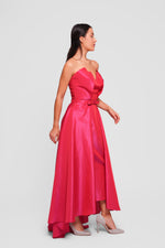 Load image into Gallery viewer, Tala Crimson Red Corset Maxi Dress