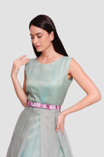 Load image into Gallery viewer, Abby Ombre Floral Print Pleated Sleeveless Maxi Dress
