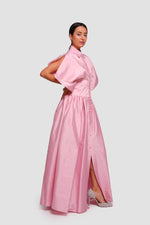 Load image into Gallery viewer, Katy Dusty Rose Button-down Maxi Dress With Opened Sleeves