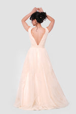 Load image into Gallery viewer, Yara Ivory Cream Tulle Maxi Dress