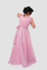 Load image into Gallery viewer, Rosetta Blush Pink Wrap-style Sleeveless Maxi Dress