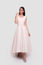 Load image into Gallery viewer, Bianca Ivory Brocade Open Back Sleeveless Maxi Dress